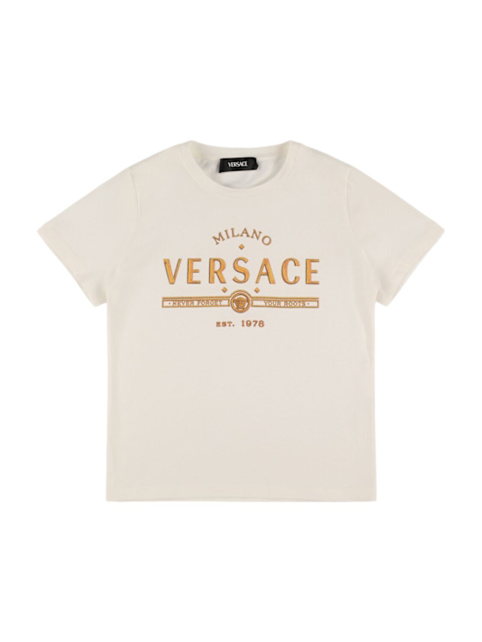 Versace Printed cotton jersey t-shirt
