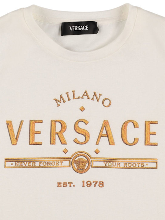 Versace Printed cotton jersey t-shirt