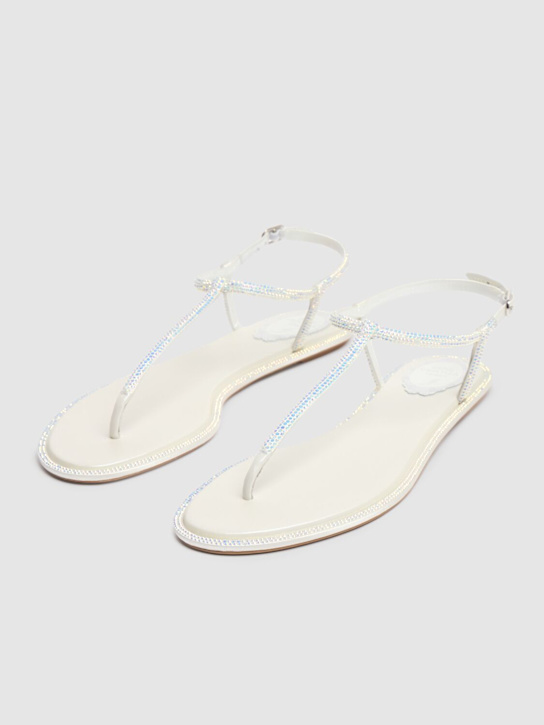 René Caovilla 10mm Embellished satin thong sandals 12 René Caovilla 10mm Embellished satin thong sandals