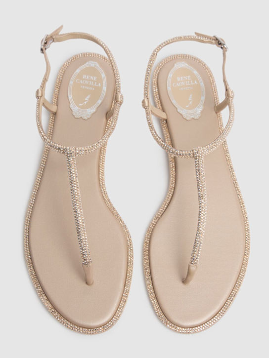René Caovilla 10mm Embellished satin thong sandals 3 René Caovilla 10mm Embellished satin thong sandals