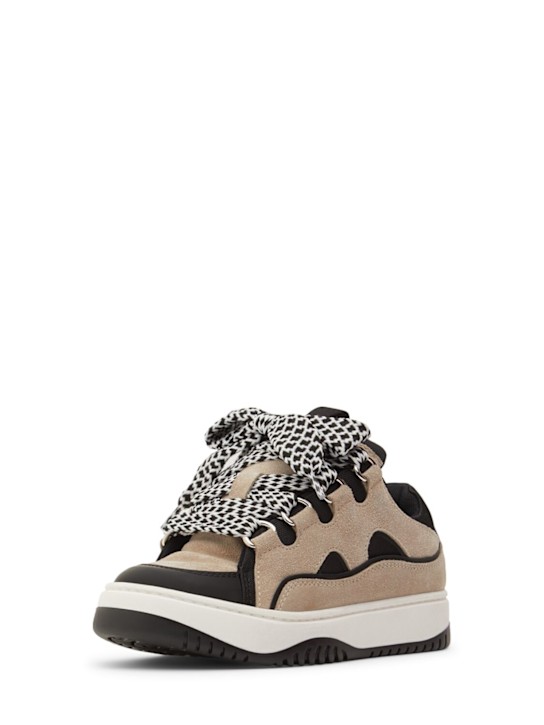 MSGM Leather lace-up sneakers