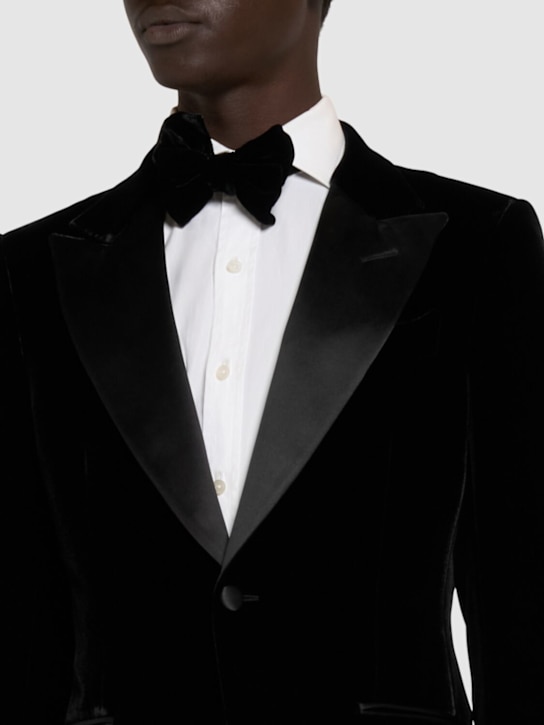 Tom Ford Viscose blend fluid velvet bowtie