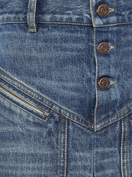 Chloé Cotton denim midi skirt