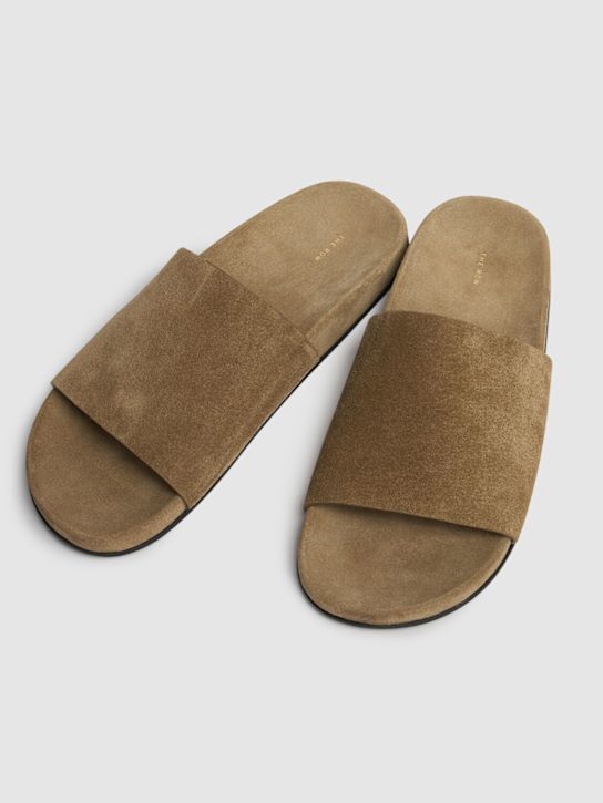 The Row Hugh leather flat slides 3 The Row Hugh leather flat slides