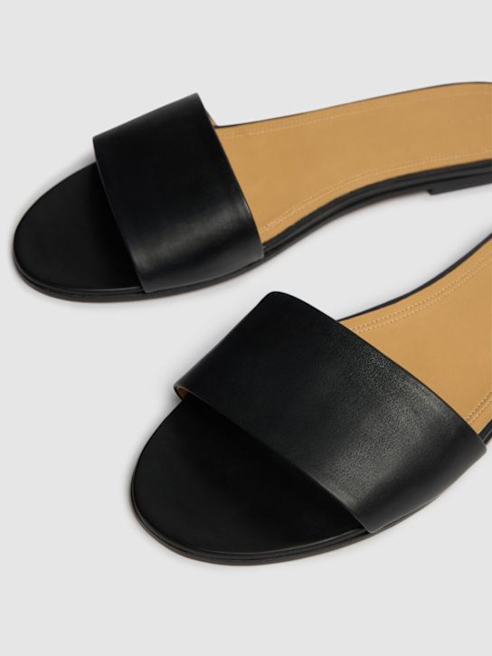 The Row Signum flat leather slide sandals 5 The Row Signum flat leather slide sandals