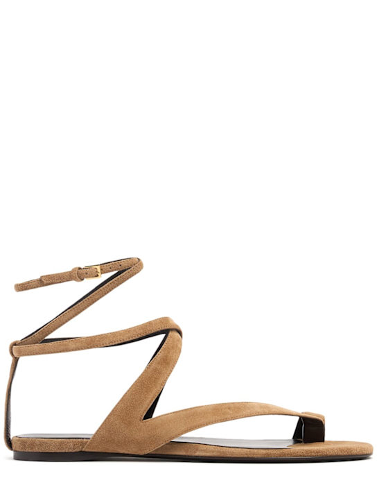 Khaite 10mm Aimee suede thong sandals