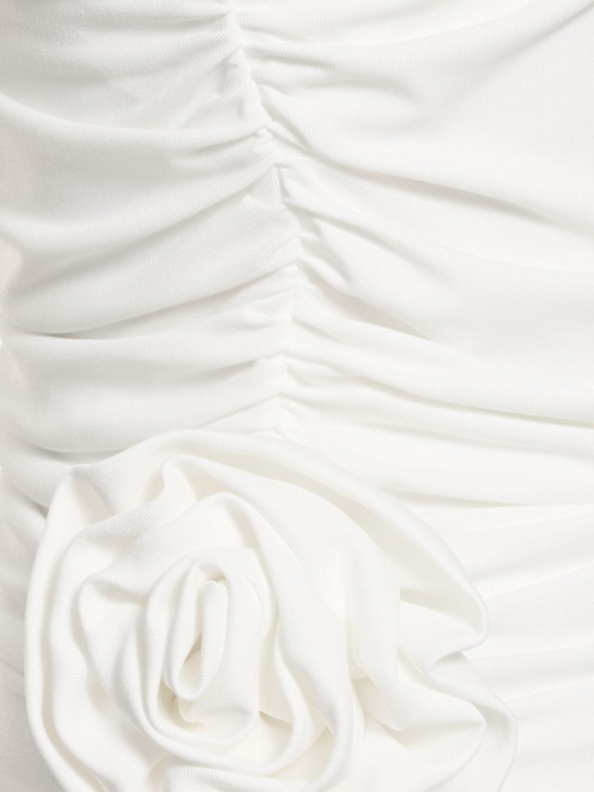 Magda Butrym Jersey one shoulder flower top 4 Magda Butrym Jersey one shoulder flower top