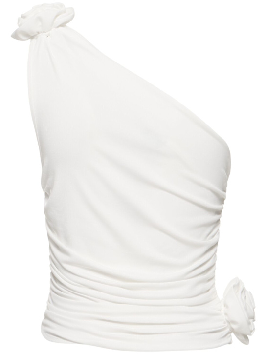 Magda Butrym Jersey one shoulder flower top 5 Magda Butrym Jersey one shoulder flower top