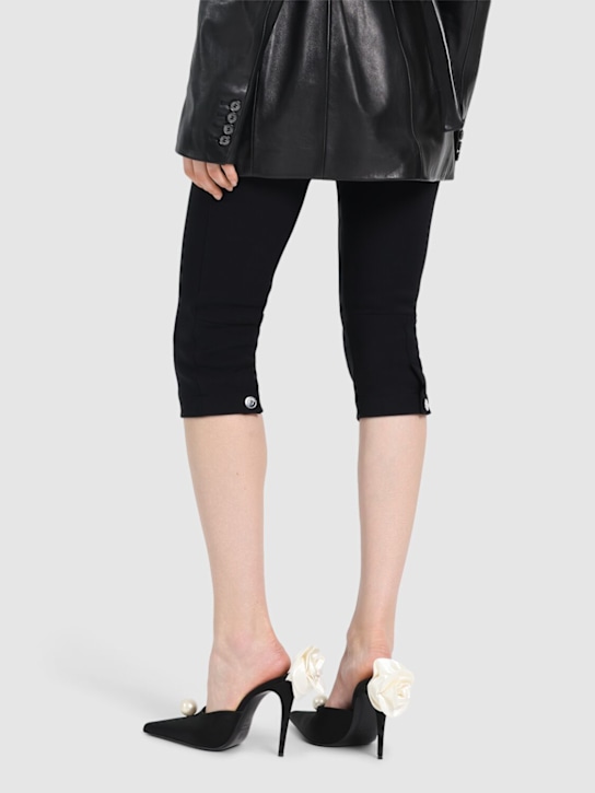 Magda Butrym 110mm Flower satin mules