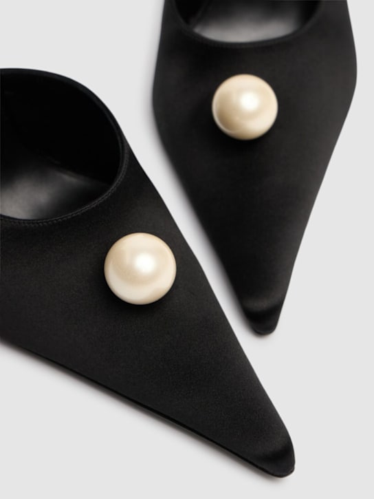 Magda Butrym 110mm Flower satin mules