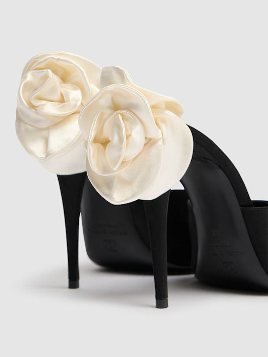 Magda Butrym 110mm Flower satin mules