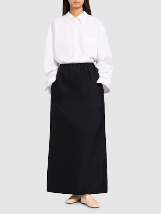 The Row Saul cotton & silk long skirt