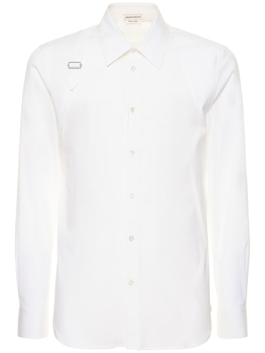 McQueen Harness stretch cotton poplin shirt
