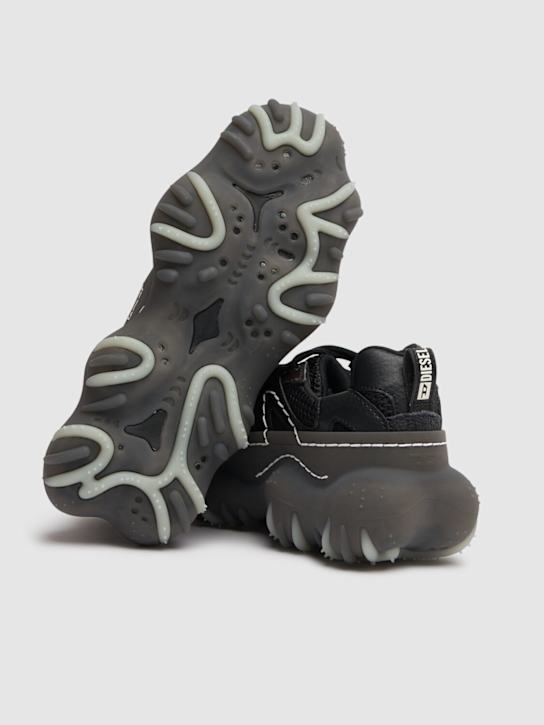 Diesel Kids Rubber lace-up sneakers