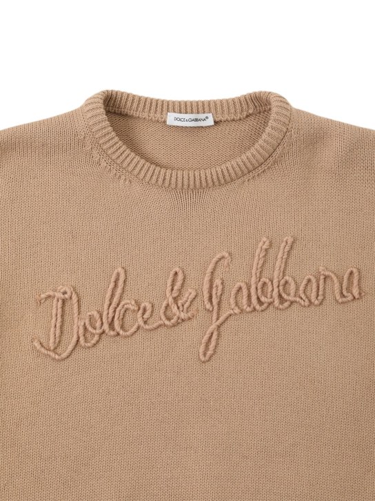 Dolce&Gabbana Embroidered logo cotton knit sweater