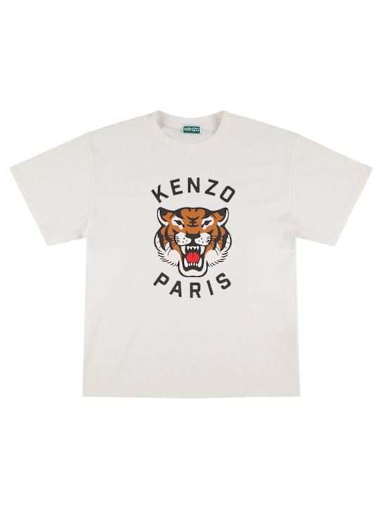 Kenzo Kids Printed cotton jersey t-shirt