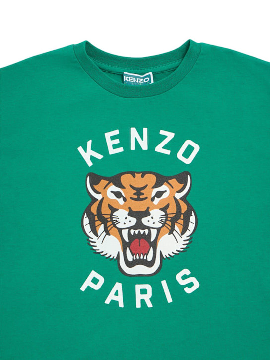 Kenzo Kids Printed cotton jersey t-shirt