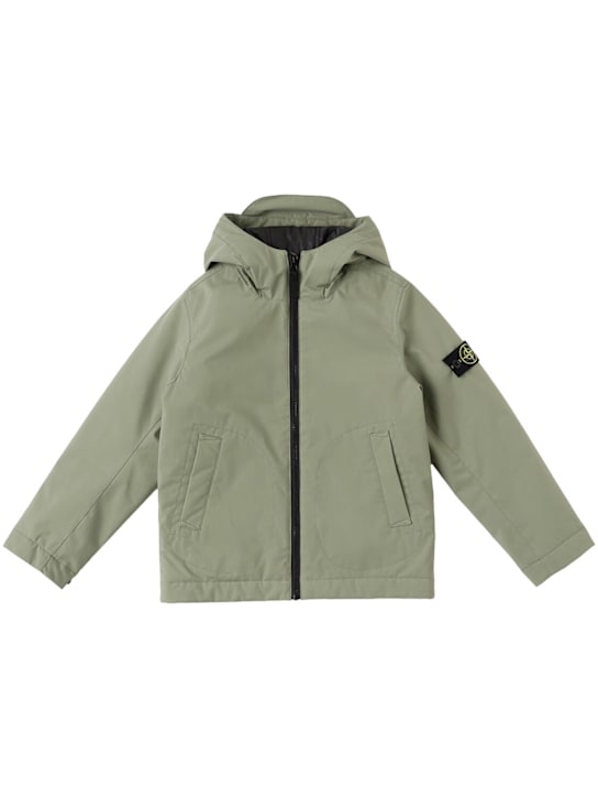Stone Island Junior Hooded poly soft shell jacket