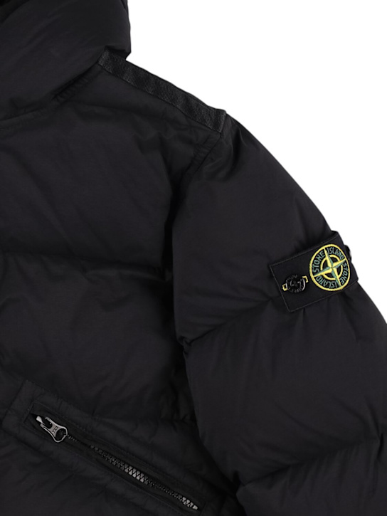Stone Island Junior Hooded nylon down jacket