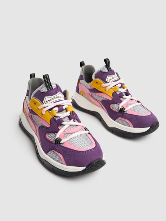 Dsquared2 Lace-up leather sneakers w/logo