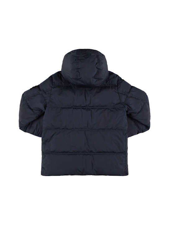 Stone Island Junior Hooded nylon down jacket