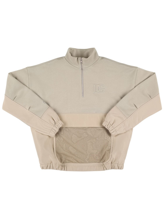 Dolce&Gabbana Embossed cotton blend sweatshirt