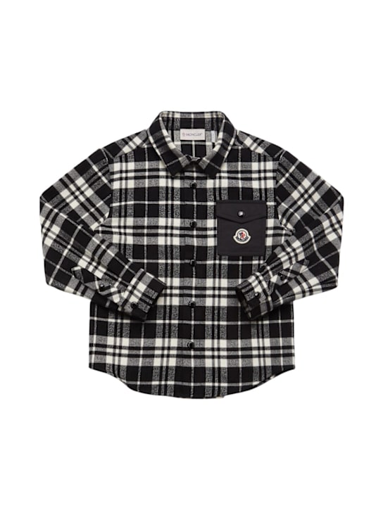 Moncler Checked cotton shirt w/ pocket
