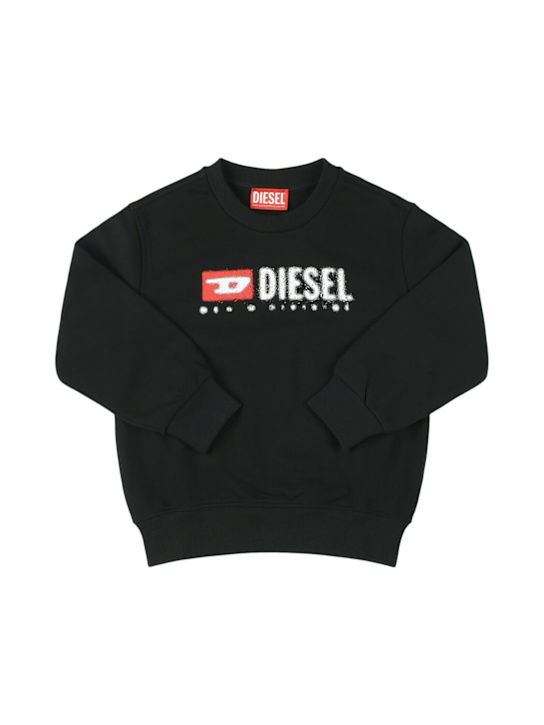 Diesel Kids Cotton blend crewneck sweatshirt w/logo 7 Diesel Kids Cotton blend crewneck sweatshirt w/logo