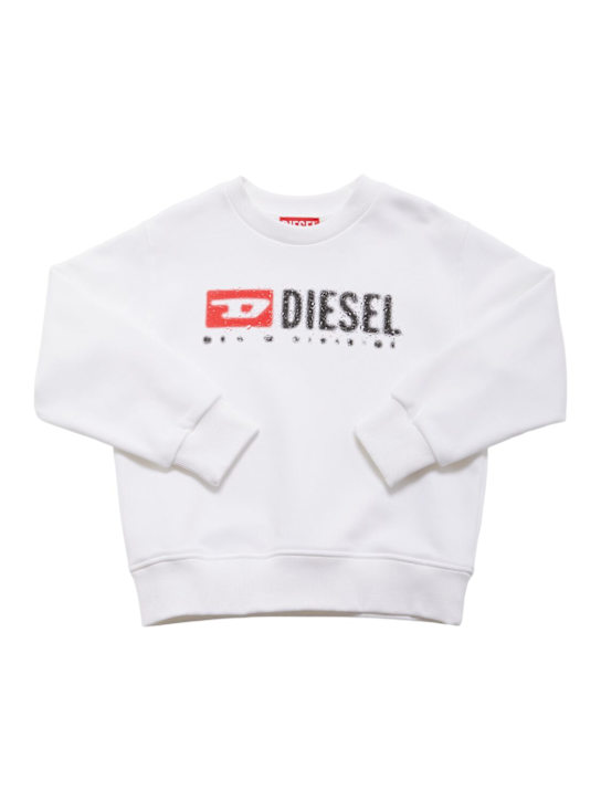 Diesel Kids Cotton blend crewneck sweatshirt w/logo