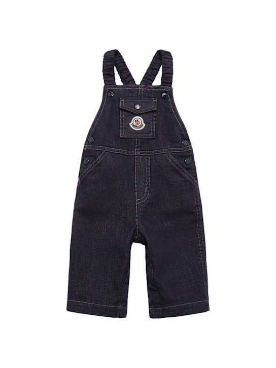 Moncler Cotton blend denim overalls