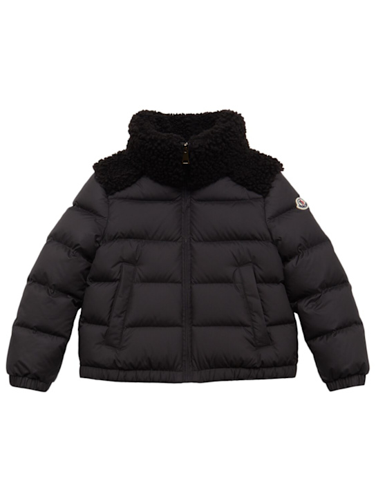 Moncler Vard tech teddy trimmed down jacket