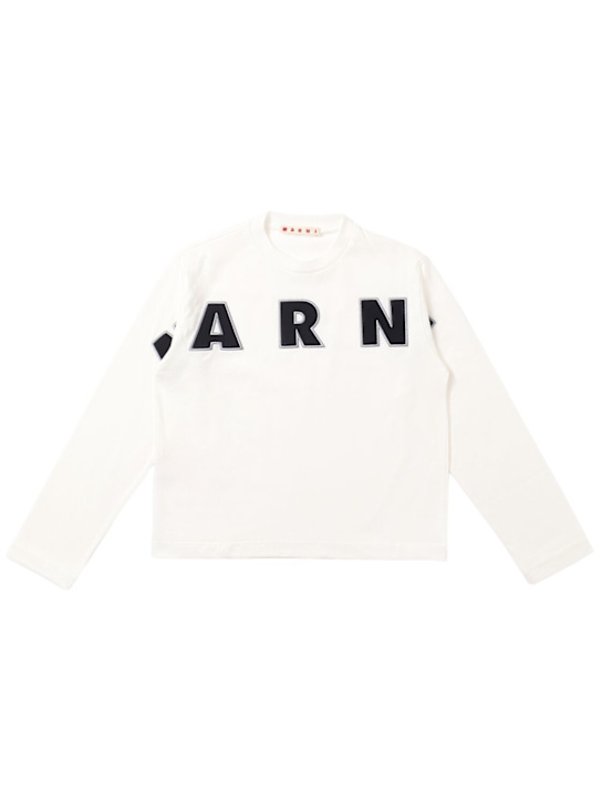 Marni Junior Printed cotton jersey t-shirt