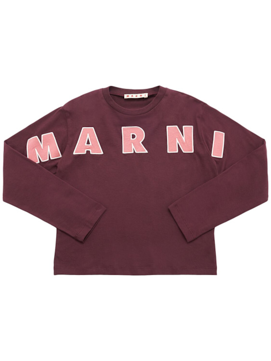 Marni Junior Printed cotton jersey t-shirt