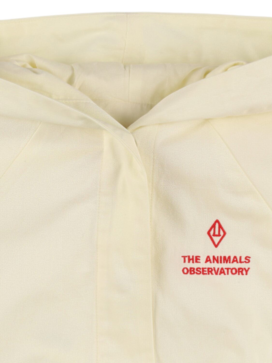 The Animals Observatory Printed cotton hooded jacket