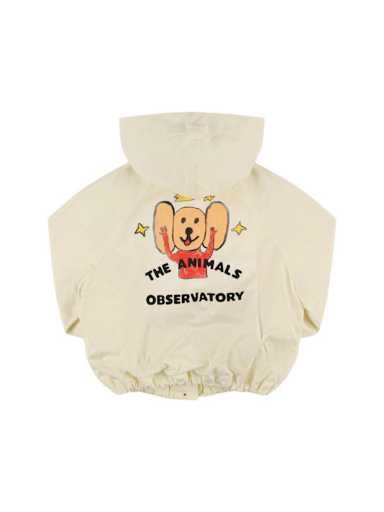 The Animals Observatory Printed cotton hooded jacket