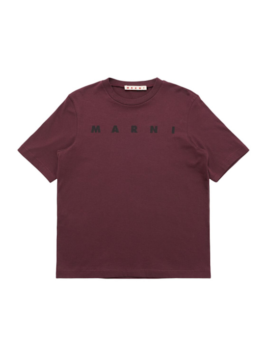 Marni Junior Printed cotton jersey t-shirt