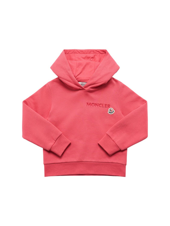 Moncler Embroidered logo cotton hoodie