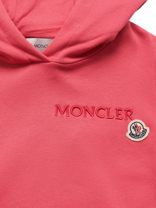 Moncler Embroidered logo cotton hoodie