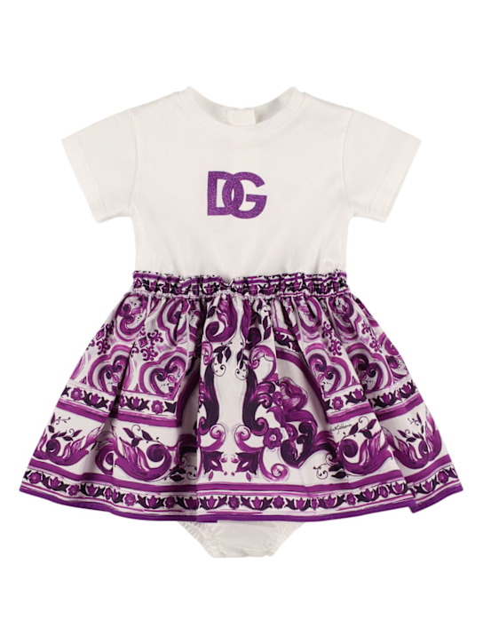 Dolce&Gabbana Printed cotton poplin dress