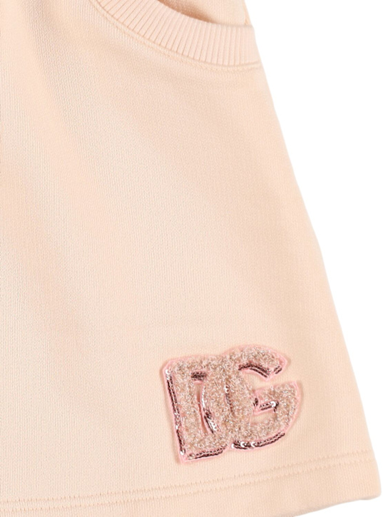 Dolce&Gabbana Embellished cotton sweat skirt