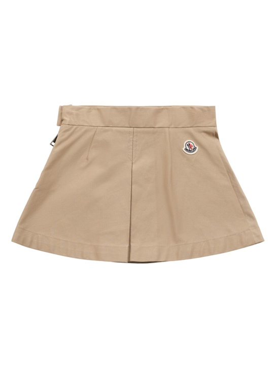 Moncler Pleated cotton blend gabardine skirt