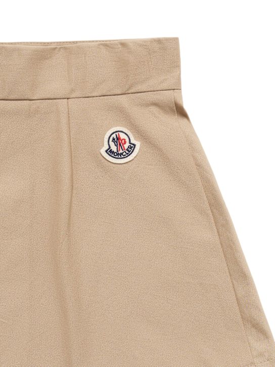 Moncler Pleated cotton blend gabardine skirt