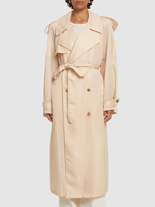 Wardrobe.nyc Recycled twill long trench coat