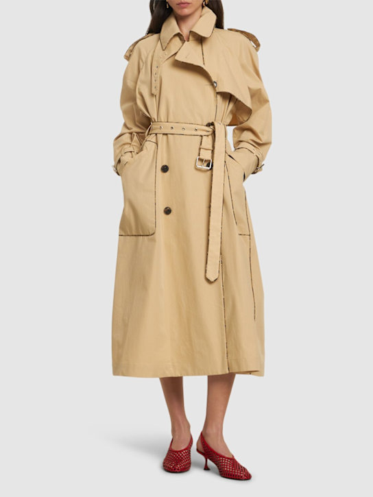 Dries Van Noten Risto washed cotton poplin trench coat