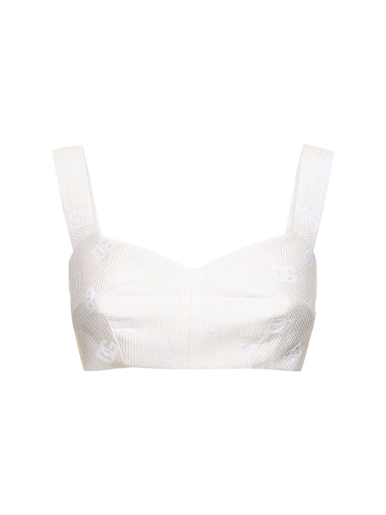 Dolce&Gabbana DG monogram jacquard crop top