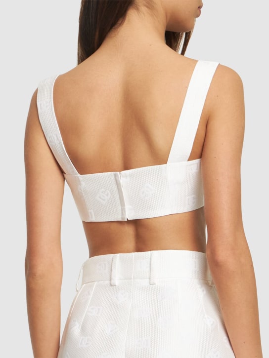 Dolce&Gabbana DG monogram jacquard crop top 3 Dolce&Gabbana DG monogram jacquard crop top