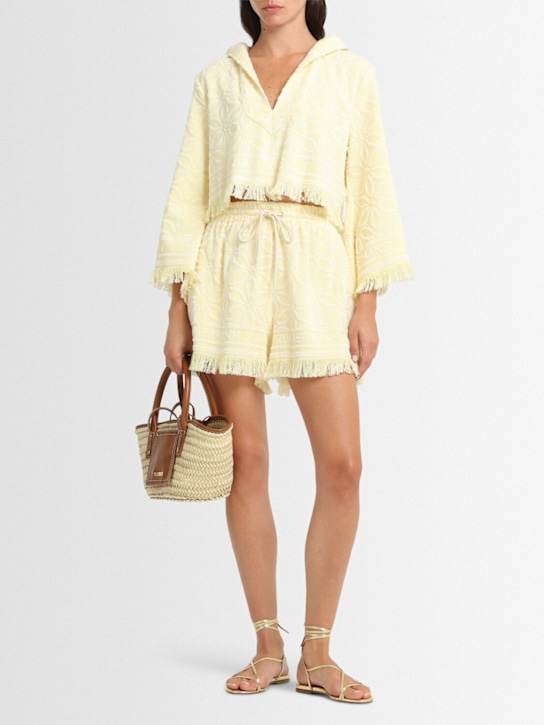Zimmermann Coco hooded cotton toweling sweater