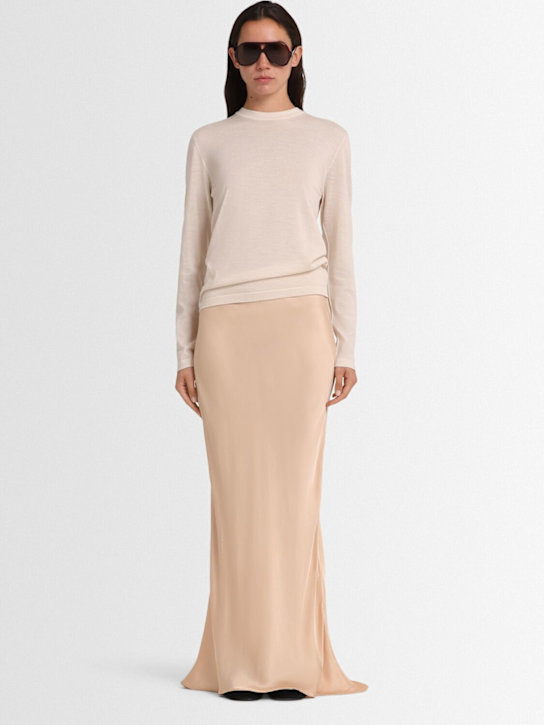 Annagreta Maia viscose satin maxi skirt