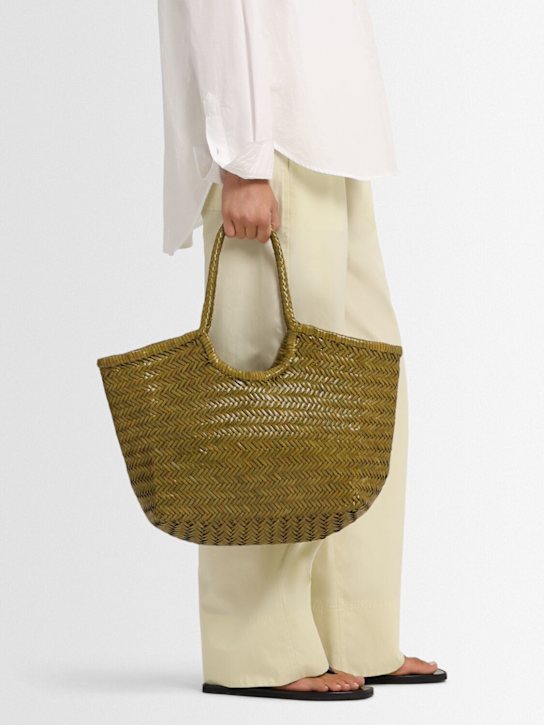 Dragon Diffusion Big Nantucket woven leather basket bag