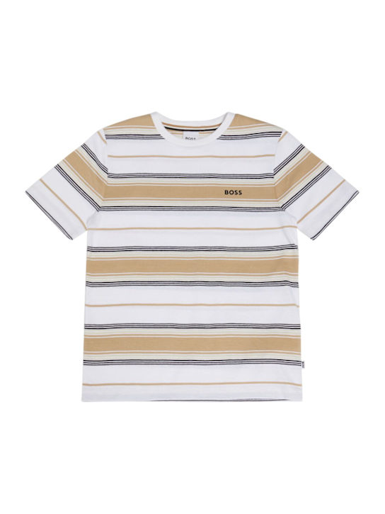 Boss Striped cotton jersey t-shirt